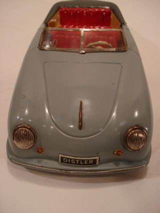 Distler (germany) Gray Porsche 356 Cabriolet Tinplate/electric 1:15