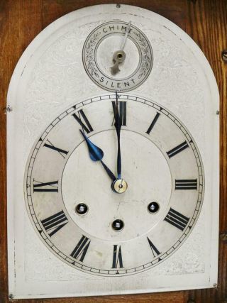 Antique Gustav Becker 8 Day Carved Oak Westminster Chime Musical Bracket Clock 8
