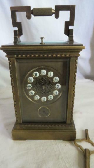 French Repeater Carriage Clock W/ Alarm 19th Century Marked Camerden & Forster