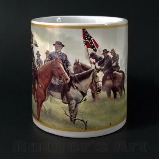 Lee ' s Old War Horse Coffee Mug Generals Longstreet And Lee Gettysburg 12 Oz 1863 2