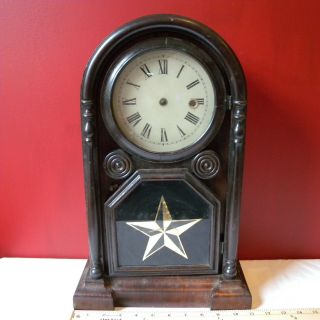 Antique Shelf Clock - Welch Italian 2? Time Only -