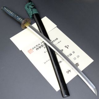Authentic Japanese Katana Sword Wakizashi Kanenobu 兼信 W/nthk Certificate Nr