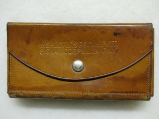 Wwii U.  S.  Army Signal Corps Inspectors Pocket Kit Leather Tool Pouch