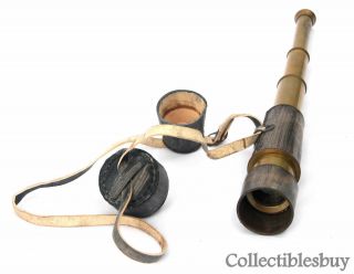 Brass Telescope 18 Inch Antique Nautical Marine Spyglass With Leather Belt Decor