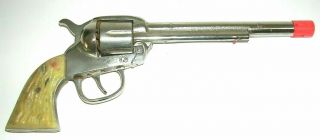 1938 - 45 Rare Roy Rogers Embossed Long Tom Kilgore Cast Iron Cap Gun Pistol