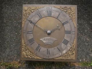 C1740 30hr Longcase Grandfather Clock Dial,  Movement 10x10 Willm Pain Godstone