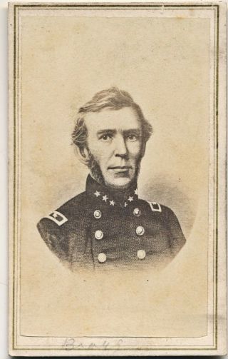 C1865 Cdv Civil War Confederate General Braxton Bragg Photograph