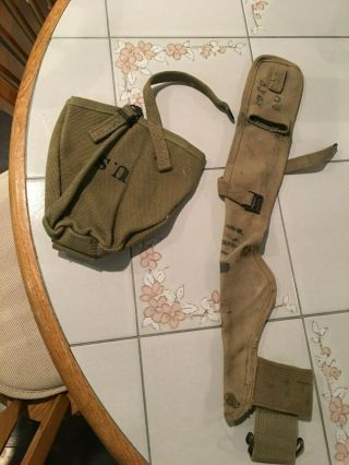 Ww11 Pick And Handle Scabber And Ww11 Trench Shovel Cover
