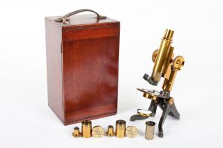 Vintage C1900 " Henry Crouch  5051 " Brass Microscope.