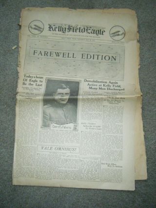 Kelly Field Eagle " Final Edition " Newspaper May 22,  1919 Texas