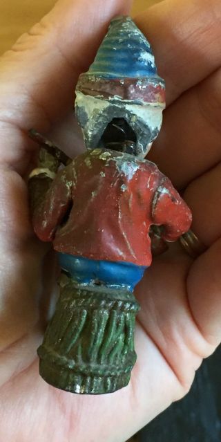 Antique Punch and Judy Metal Nodders or Bobbleheads Rare 8