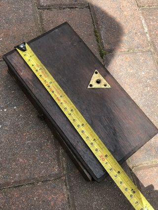 OLD BRASS APOTHECARY BEAM / BALANCE SCALES - D.  L VAID - IN WOODEN BOX 11