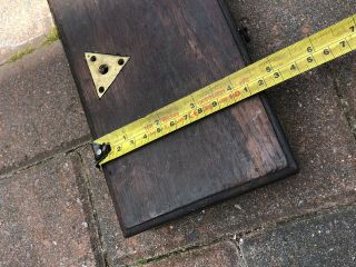 OLD BRASS APOTHECARY BEAM / BALANCE SCALES - D.  L VAID - IN WOODEN BOX 12