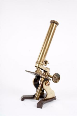 Vintage C1880 " J.  H.  Steward " Brass Microscope