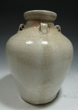 Rare China Chinese Song / Yuan Dynasty Crackleware Lugged vase ca.  10 - 12th c. 5