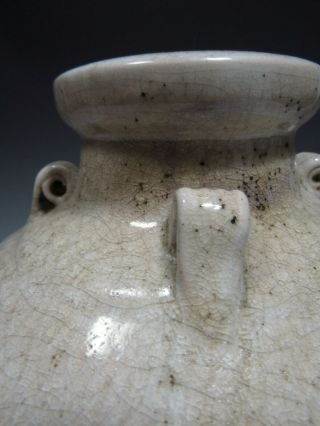 Rare China Chinese Song / Yuan Dynasty Crackleware Lugged vase ca.  10 - 12th c. 6