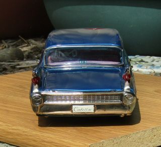 VINTAGE TIN FRICTION BANDAI 1959 CADILLAC 4 - Door SEDAN (12 inch - 30 cm) 4