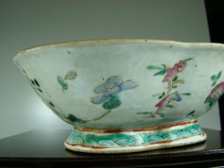 HUGE ANTIQUE CHINESE 19th C FAMILLE ROSE PORCELAIN BOWL WITH MARK 長河 10