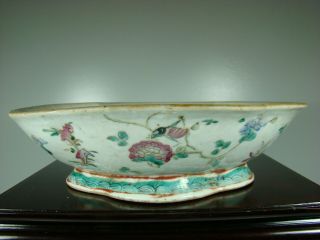 HUGE ANTIQUE CHINESE 19th C FAMILLE ROSE PORCELAIN BOWL WITH MARK 長河 4