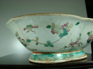 HUGE ANTIQUE CHINESE 19th C FAMILLE ROSE PORCELAIN BOWL WITH MARK 長河 7