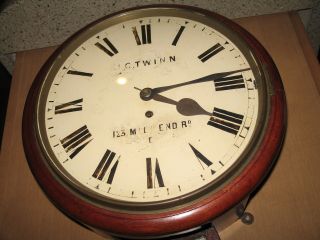 Antique 14 " Diameter Fusee Wall Clock