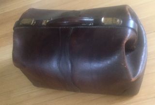 Vintage Antique Leather " Doctor Bag " Satchel 19 " X12x10 Great Prop