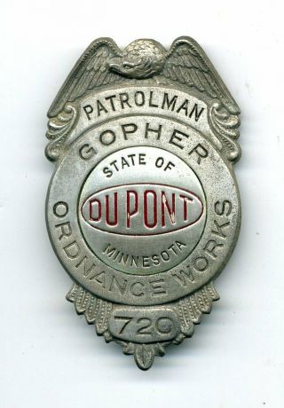 Gopher Ordnance Patrolman Badge - Minnesota - Ammo Munitions Plant