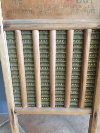 Antique National Washboard Co No 801 The Brass King Top Notch USA 3