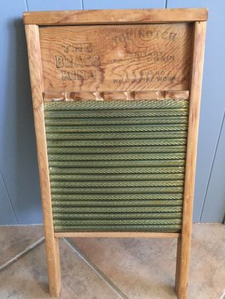 Antique National Washboard Co No 801 The Brass King Top Notch USA 6