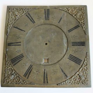 18thc 12 " Brass Longcase Clock Dial By Wm.  Carter Ampthill Calendar Dial