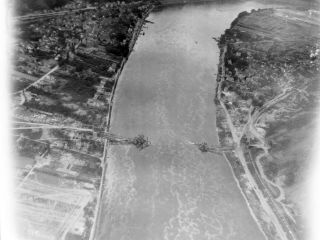 Vtg Wwii Orig Photo Film Negative Aerial Bombing Remagen Germany Aaf Bridge 9
