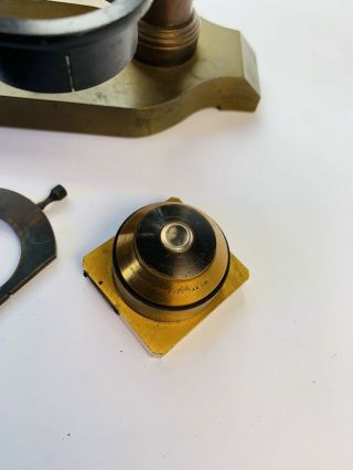 Antique Bausch & Lomb Brass Microscope 7