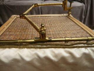 RARE TO FIND ANTIQUE VICTORIAN BRASS TAPESTRY HOLDER FIRE FACE SCREEN 4