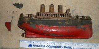 tin boats,  Marklin,  Falk,  early 1900 ' s,  about 10 1/2 inches long, 3