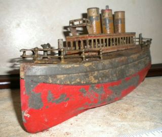tin boats,  Marklin,  Falk,  early 1900 ' s,  about 10 1/2 inches long, 4