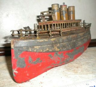 tin boats,  Marklin,  Falk,  early 1900 ' s,  about 10 1/2 inches long, 5