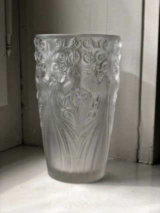 early antique Rene Lalique Vase c1928 signed RARE 