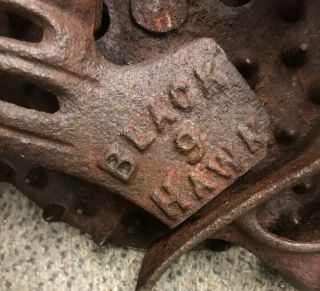 Antique Black Hawk Corn Sheller A.  H.  Patch Clarksville,  TN.  1903,  9,  on Stand 4