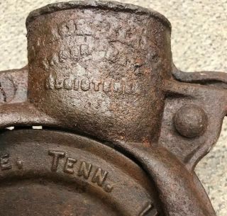 Antique Black Hawk Corn Sheller A.  H.  Patch Clarksville,  TN.  1903,  9,  on Stand 5