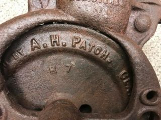 Antique Black Hawk Corn Sheller A.  H.  Patch Clarksville,  TN.  1903,  9,  on Stand 9