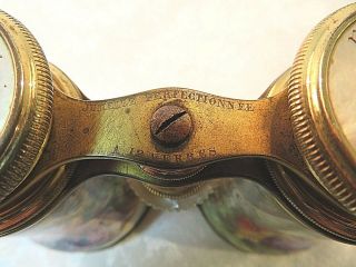 VERY RARE 19th c.  Opera Glasses,  Binoculars - Sevres Style French Enamel Figural 10