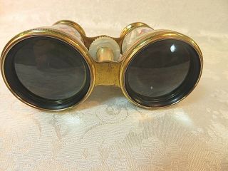 VERY RARE 19th c.  Opera Glasses,  Binoculars - Sevres Style French Enamel Figural 8