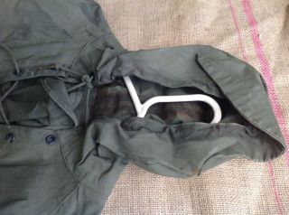 Vintage Military USN U.  S.  Navy Lace Up Wet Weather Parka pullover deck jacket 6