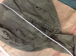 Vintage Military USN U.  S.  Navy Lace Up Wet Weather Parka pullover deck jacket 8