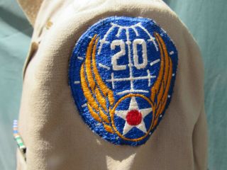 WWII Named 20th Air Force AAF Dress Tunic Insignia 3