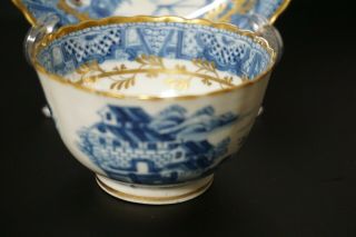 Chinese 18th Century Blue White Porcelain Tea Bowl Teabowl and Saucer 5