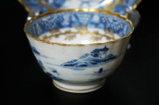 Chinese 18th Century Blue White Porcelain Tea Bowl Teabowl and Saucer 6
