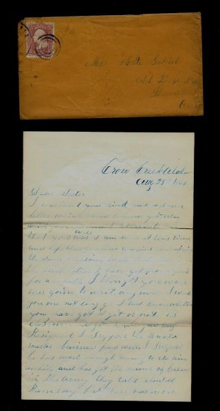 33rd Ohio Infantry Civil War Letter From Crow Creek,  Alabama - Content