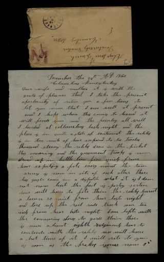 35th Missouri (union) Infantry Civil War Letter From Kentucky - Expecting Fight