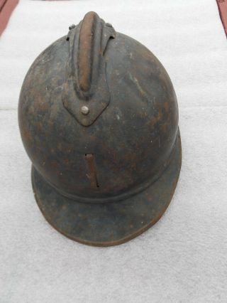 WWI FRENCH m15 ADRIAN infantry HELMET with LINER & DEFLECTOR CREST 5